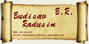 Budisav Radusin vizit kartica